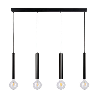 Barrel Pendant Lamp 4xE27 Max.60W Black/Black/Black PVC