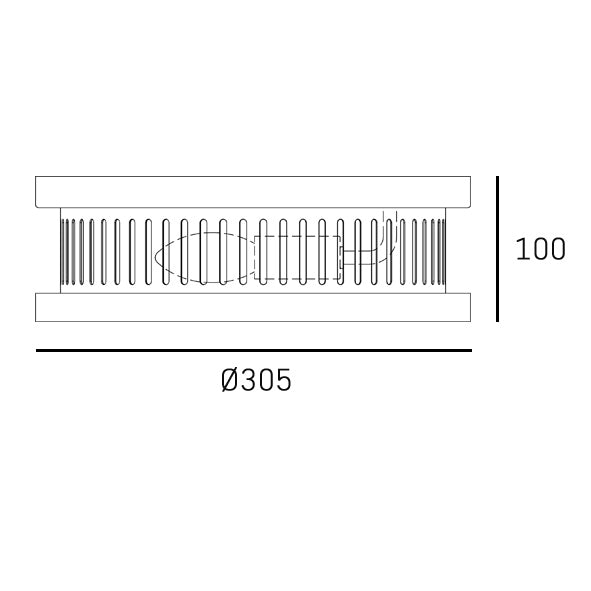 CosmoLight FUNCHAL 3L outdoor ceiling lamp E14, D 30cm