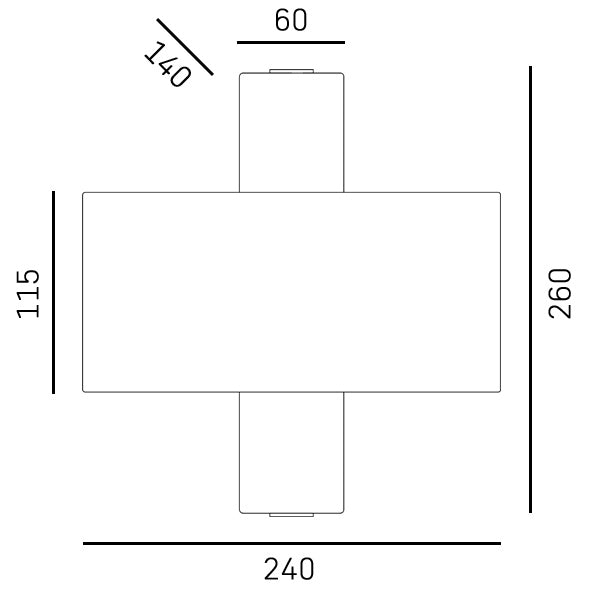 CosmoLight HADLEY 2L washer sconce wall lamp G9
