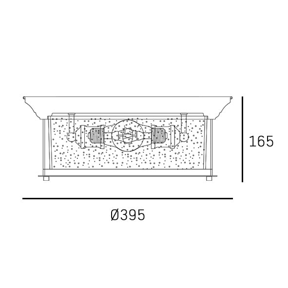 CosmoLight WARWICK 3L flush mount ceiling lamp E27, D 39cm