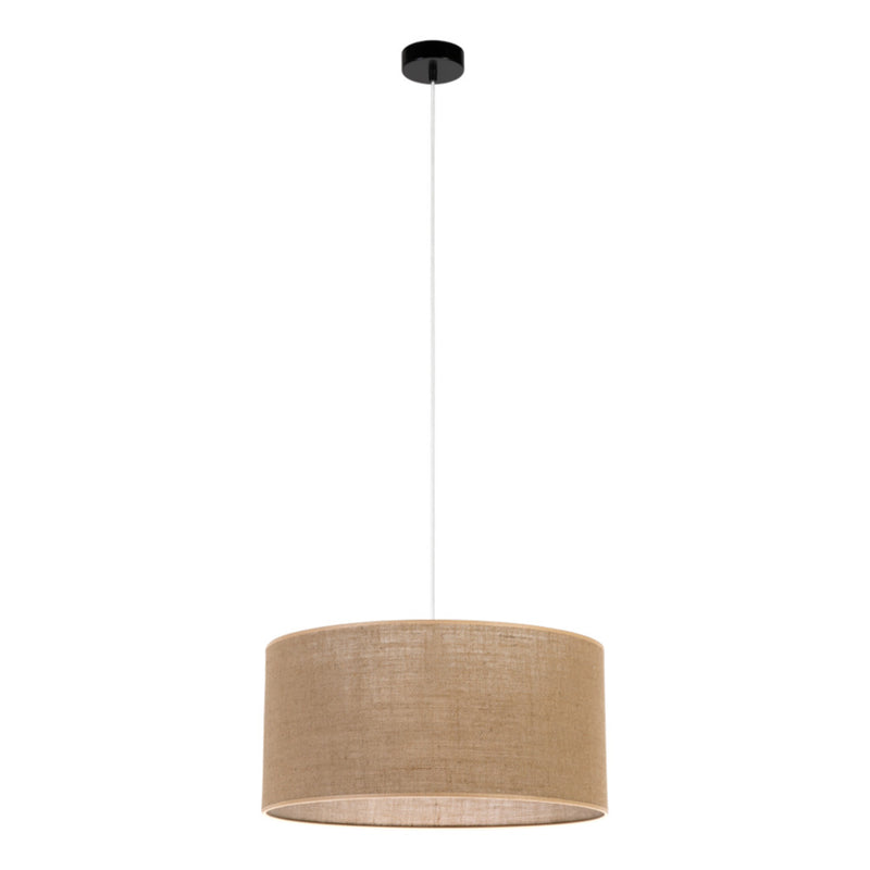 Jute Pendant Lamp 1xE27 Max.60W Black/Transparent/PVC/Beige