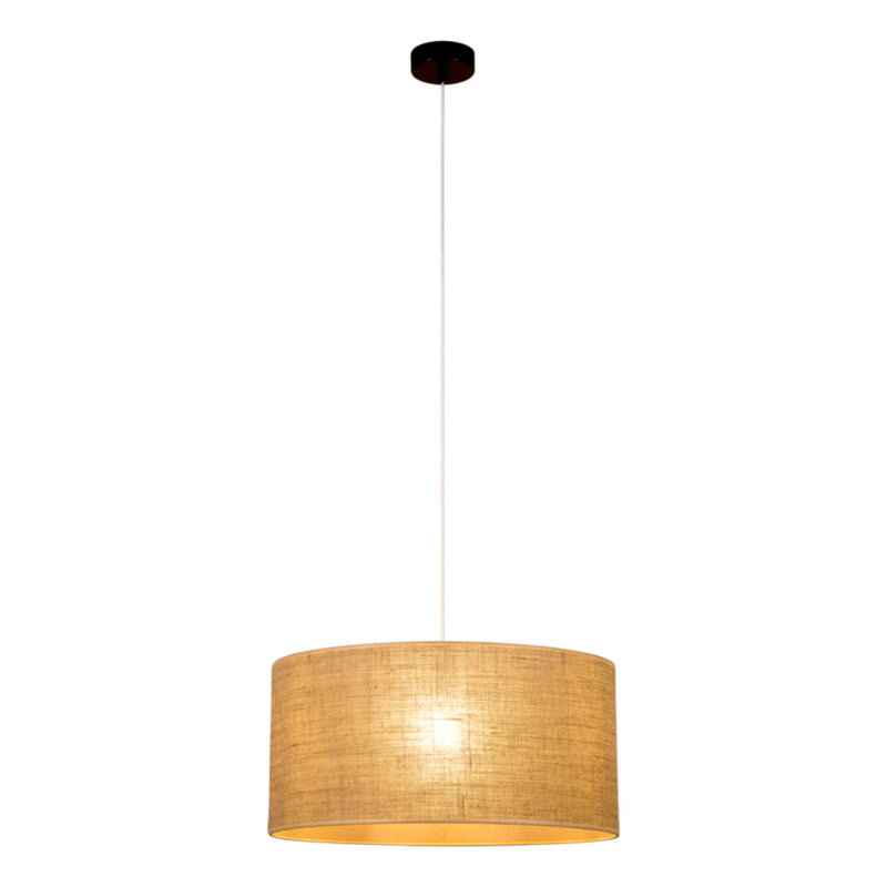 Jute Pendant Lamp 1xE27 Max.60W Black/Transparent/PVC/Beige