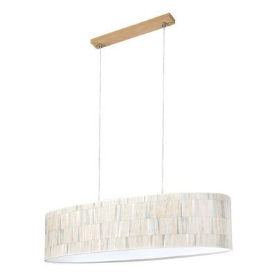 Malo Pendant Lamp 2xE27 Max.40W Oiled Oak/Transparent PVC/Multicolor