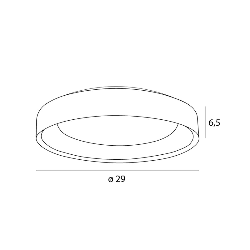 Maxlight Tornado 1L flush mount ceiling lamp LED, D 29cm