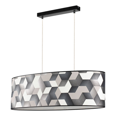 Espacio Pendant Lamp 1xE27 Max.60W Black/Transparent PVC/Multicolor