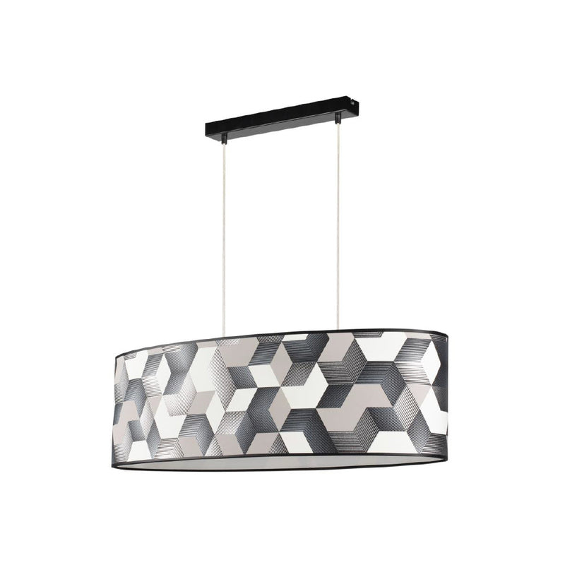 Espacio Pendant Lamp 1xE27 Max.60W Black/Transparent PVC/Multicolor