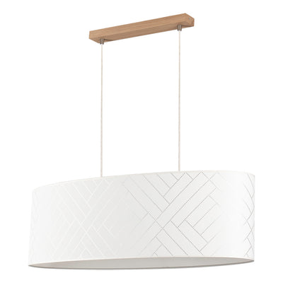 Punto Pendant 2xE27 Max.40W Oiled Oak/Transparent PVC/Multicolor