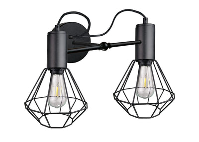 Keter Lighting Lars 2L wall sconces E27 H 27.0cm