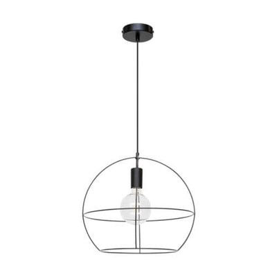 Casa Palla Pendant Lamp 1xE27 Max.60W Black/Black PVC