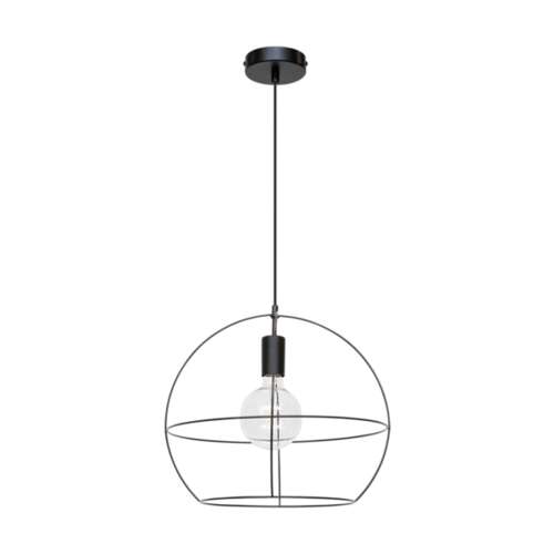 Casa Palla Pendant Lamp 1xE27 Max.60W Black/Black PVC