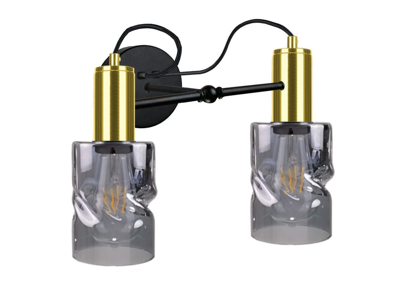 Keter Lighting Inger 2L wall sconce lamp E27 H 27.0cm