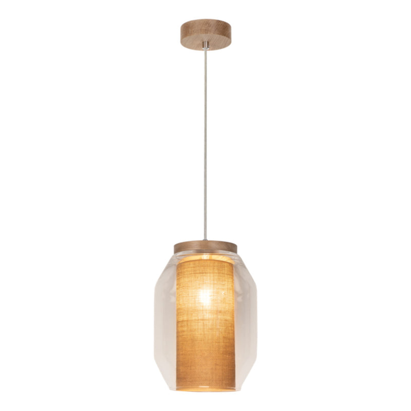 Britop Lighting Vaso Jute 1L hanglamp E27, D 19cm