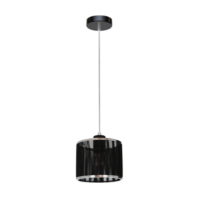 Anina Hanging Lamp 3xE14 Max.25 Oiled Oak / Transparent PVC / Black-Chrome