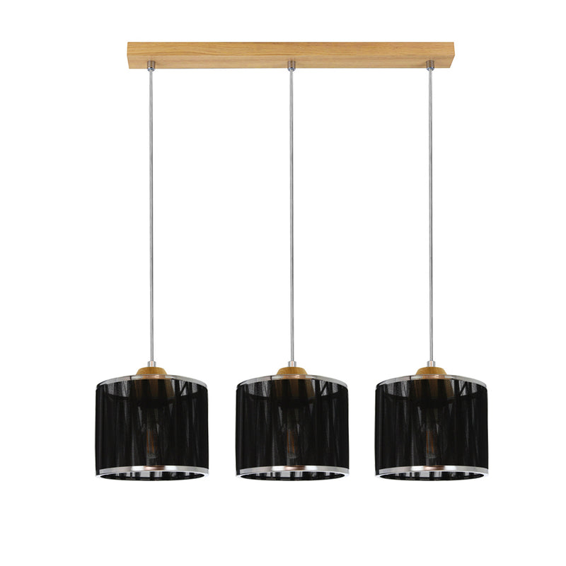 Anina Pendant 1xE14 Max.25 Black / Transparent PVC / Black-Chrome