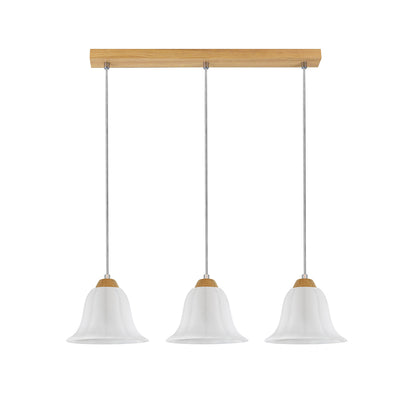 Anna Pendant  3xE27 Max.60W Oiled Oak / Transparent PVC / White