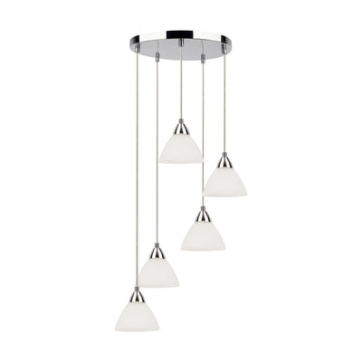 Prahas Pendant Lamp 5xE14 Max.40W Chrome/White