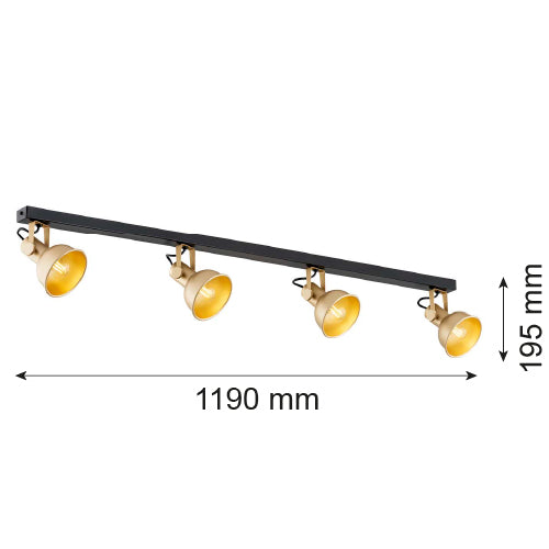 Argon Lenora 4L monorail lighting E14 H 19.5cm