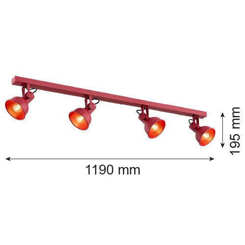 Argon Lenora 4L monorail lighting E14 H 19.5cm