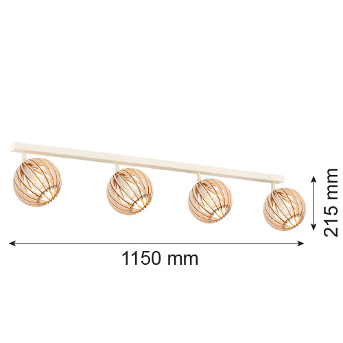 Argon Parula 4L monorail lighting E14 H 21.5cm