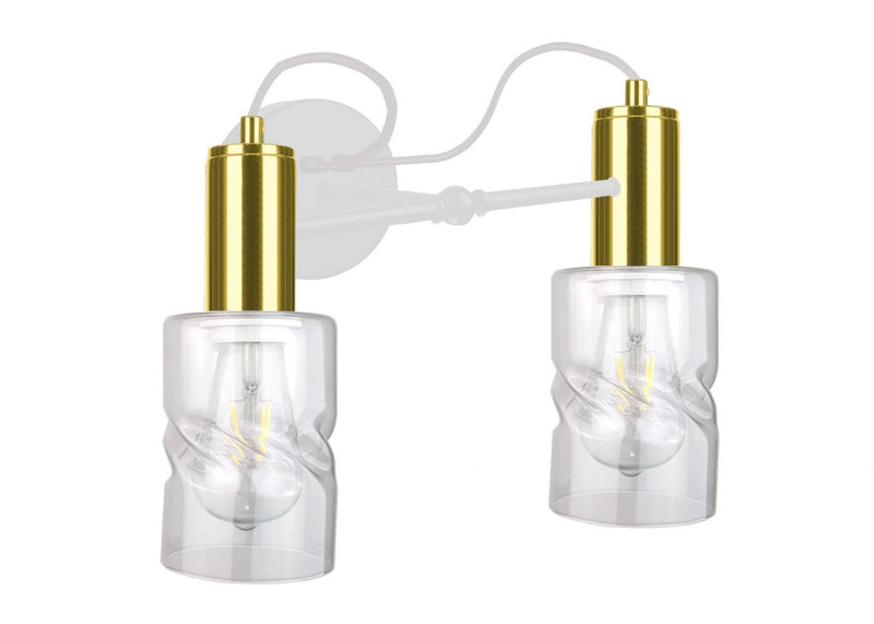 Keter Lighting Inger 2L wall sconce lamp E27 H 27.0cm