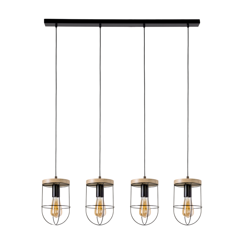 Britop Lighting Netuno 4L plafonnier à suspension linéaire E27, L 100cm