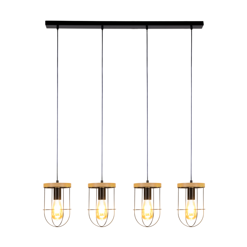 Britop Lighting Netuno 4L plafonnier à suspension linéaire E27, L 100cm