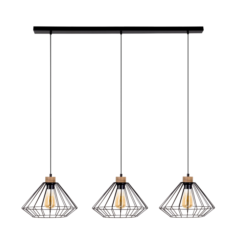 Britop Lighting Raquelle 3L plafonnier à suspension linéaire E27 W 117cm