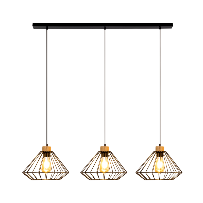 Britop Lighting Raquelle 3L lineær ophængt loftslampe E27 B 117cm