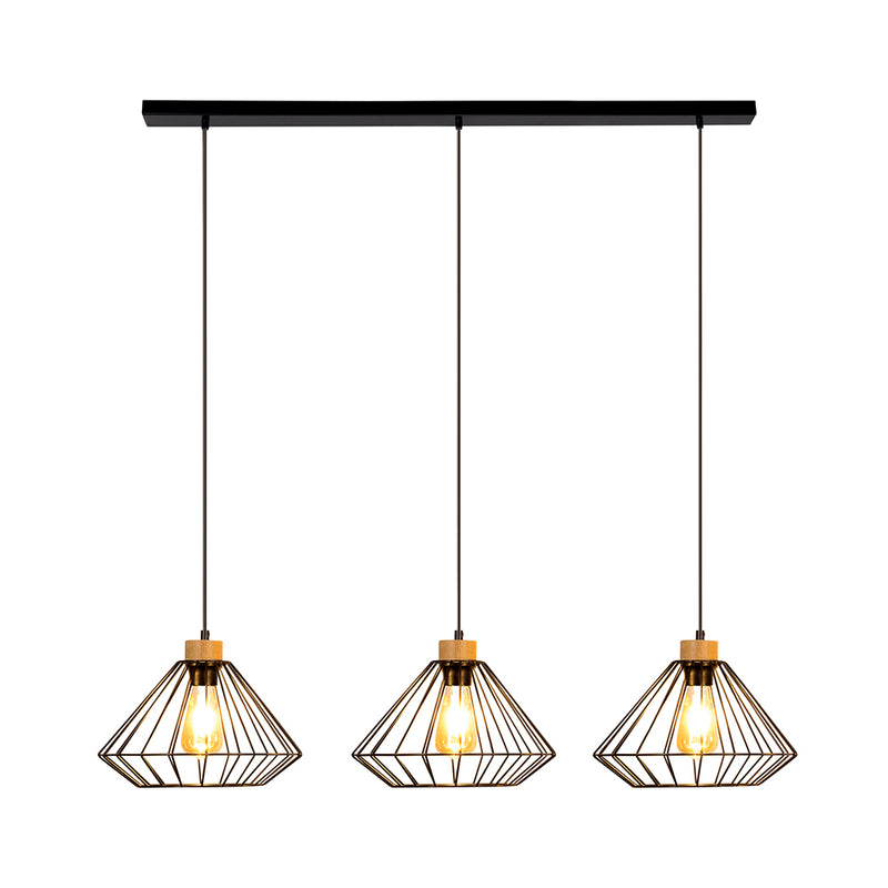 Raquelle Pendant Lamp 1xE27 Max.60W Black/Oiled Oak/Black/Black