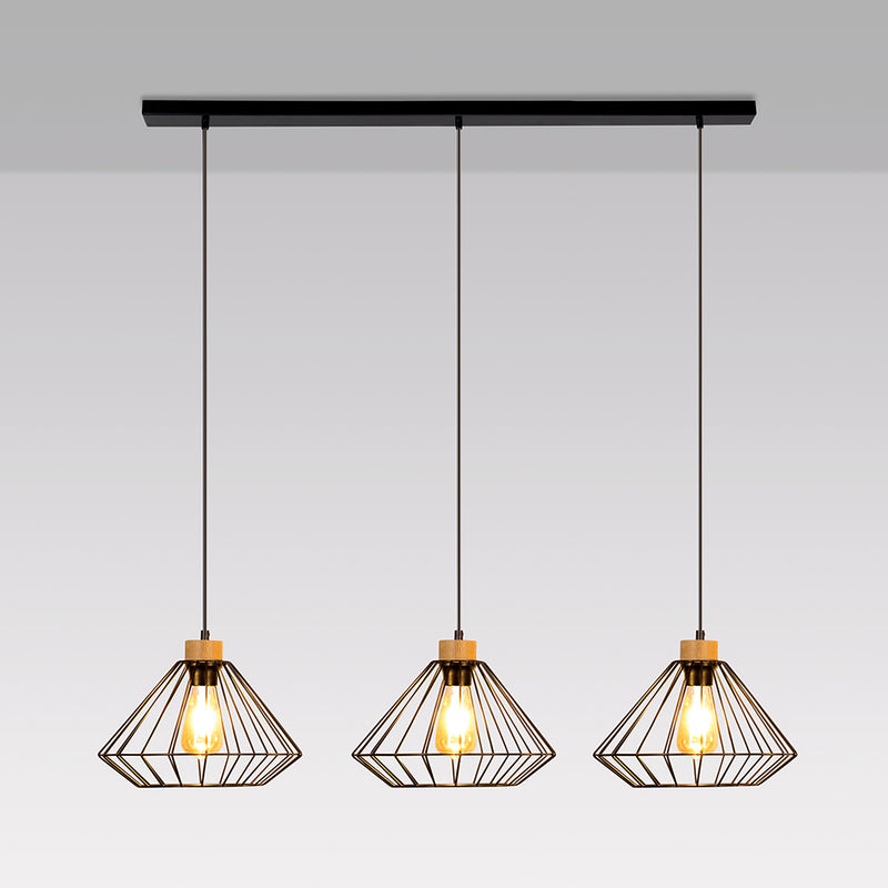 Raquelle Pendant Lamp 1xE27 Max.60W Black/Oiled Oak/Black/Black