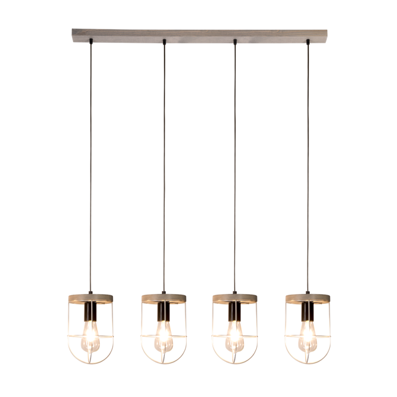 Britop Lighting Netuno 4L linear suspension ceiling lamp E27, W 100cm