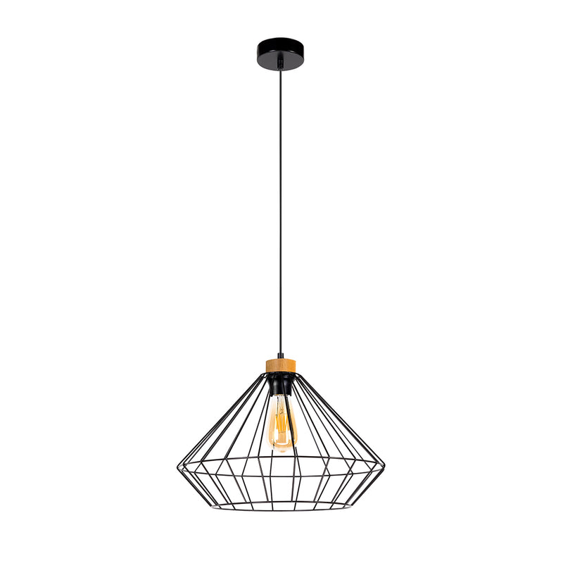 Raquelle Pendant Lamp 1xE27 Max.60W Black/Black PVC