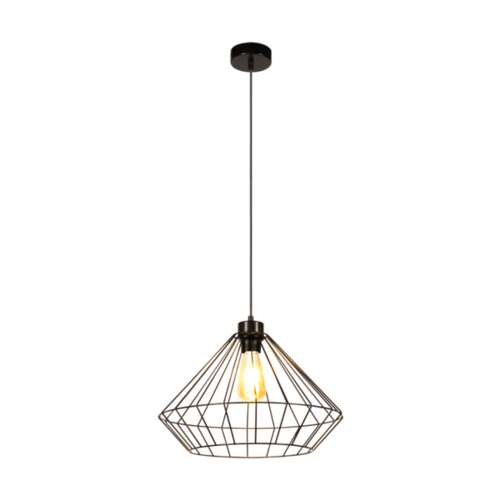 Raquelle Pendant Lamp 3xE27 Max.60W Black/Oiled Oak/Black PVC/Black