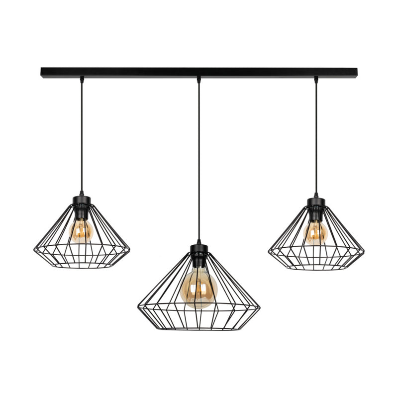 Raquelle Pendant Lamp 3xE27 Max.60W Black/Black PVC