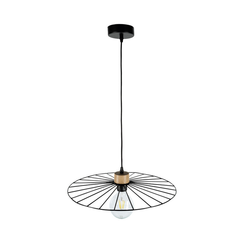 Antonella Pendant Lamp 1xE27 Max.60W Black/Black/Oiled Oak/Black