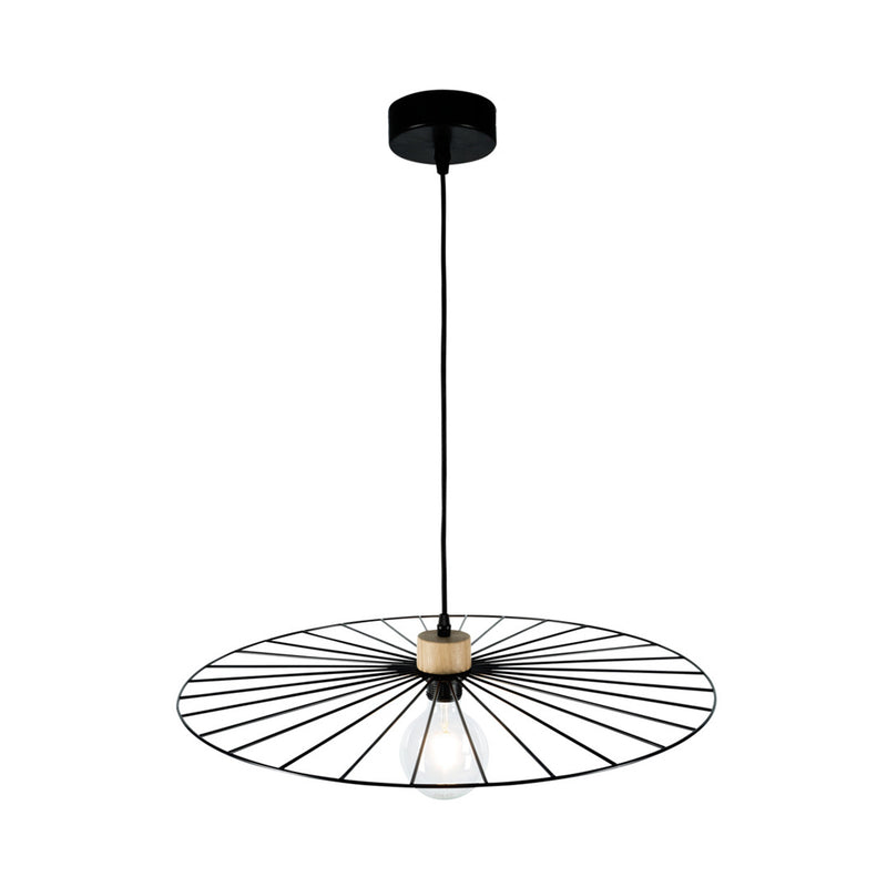 Antonella Pendant Lamp 1xE27 Max.60W Black/Black/Oiled Oak/Black