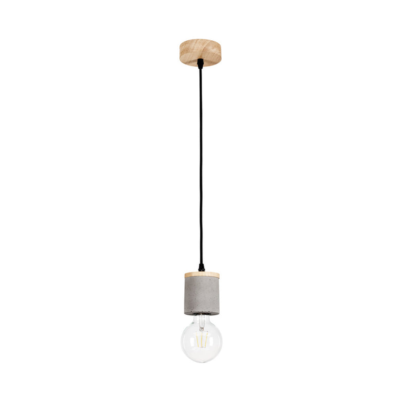 Cesar Pendant 1xE27 Max.60W Oiled Oak/Black/Gray