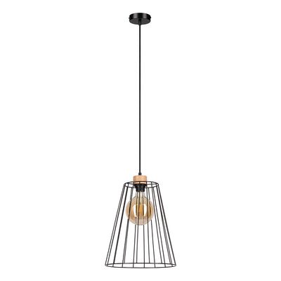 Swan Pendant 1xE27 Max.60W Black/Oiled Oak/Black PVC/Black