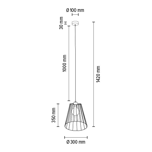 Britop Lighting Swan 1L pendel E27 sort, D 30cm