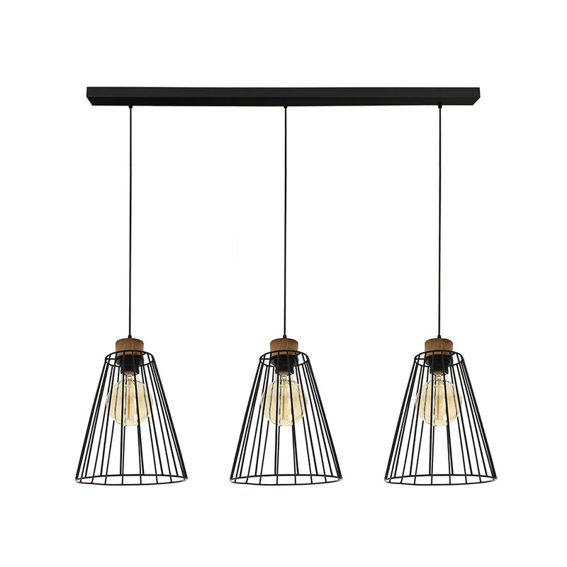 Britop Lighting Swan 3L linear suspension ceiling lamp W 117cm