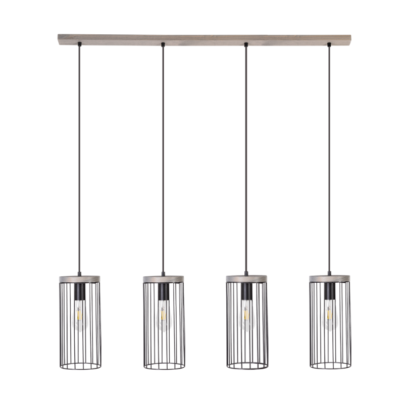 Britop Lighting Timeo 4L lineaarinen ripustettu kattovalaisin E27, leveys 100cm