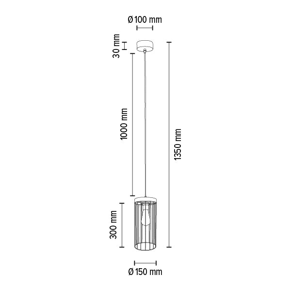 Britop Lighting Timeo 1L suspension E27, D 15cm