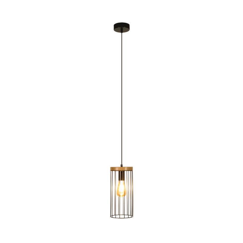 Timeo Pendant 1xE27 Max.60W Black/Oiled Oak/Black