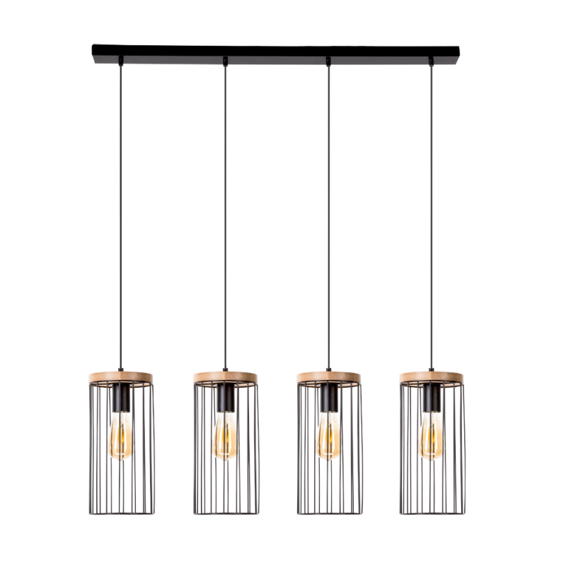 Britop Lighting Timeo 4L linear suspension ceiling lamp E27, W 100cm