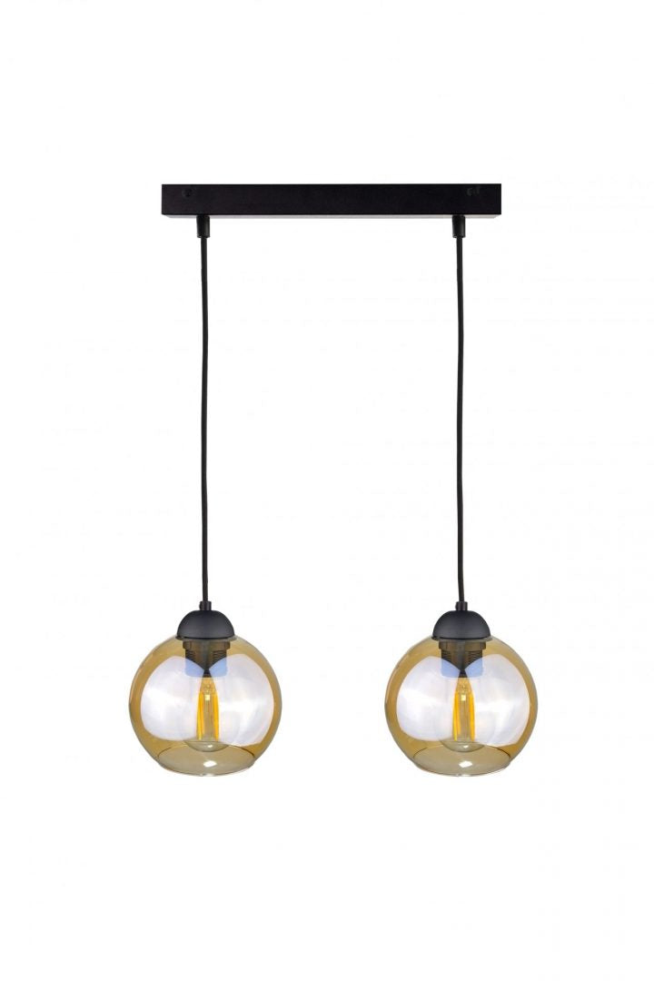 Keter Lighting Ambre 2L linear suspension pendant lamp E27 H 120.0cm