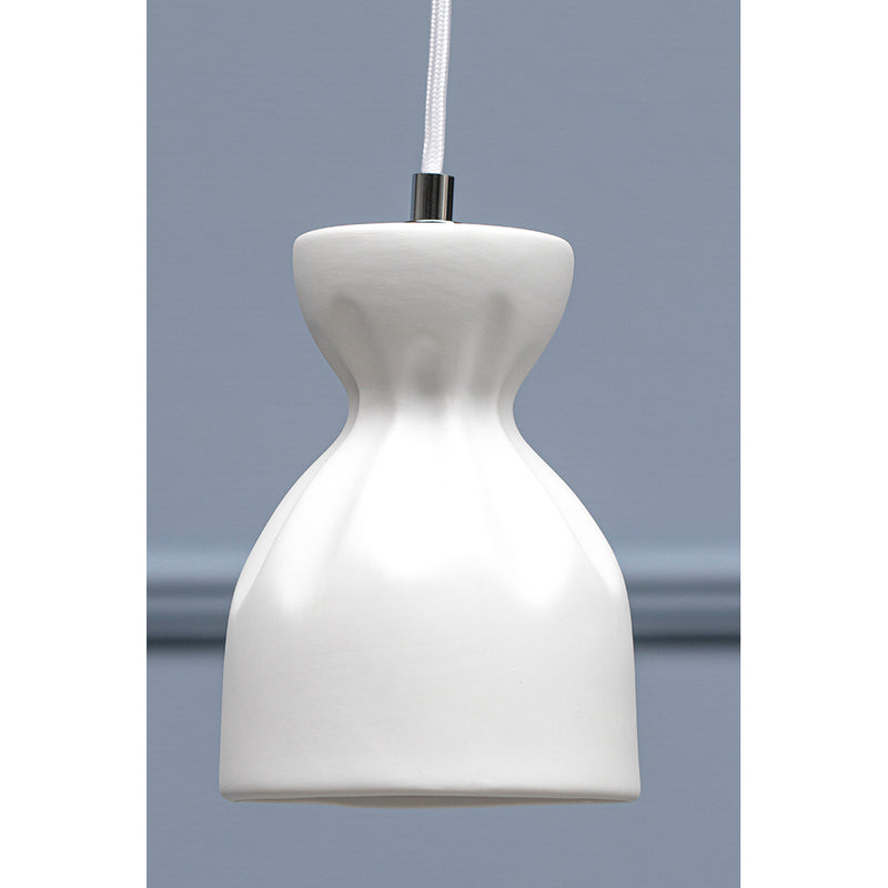 Noelle Hanging lamp 1xE14 Chrome/White