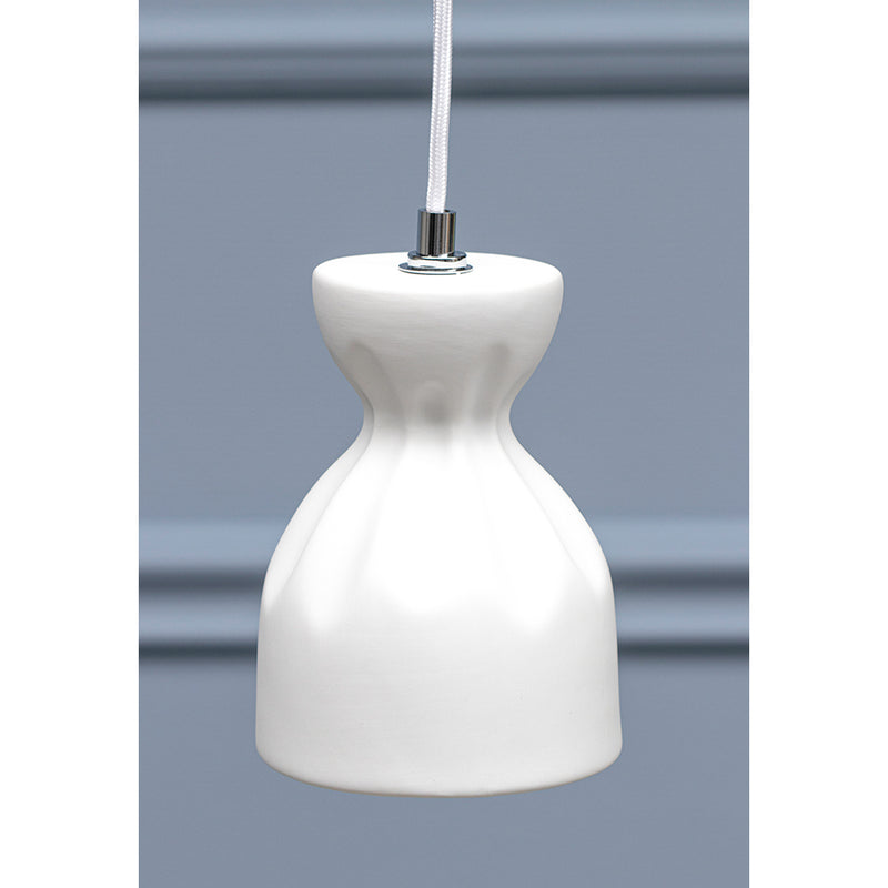 Noelle Hanging lamp 1xE14 Chrome/White