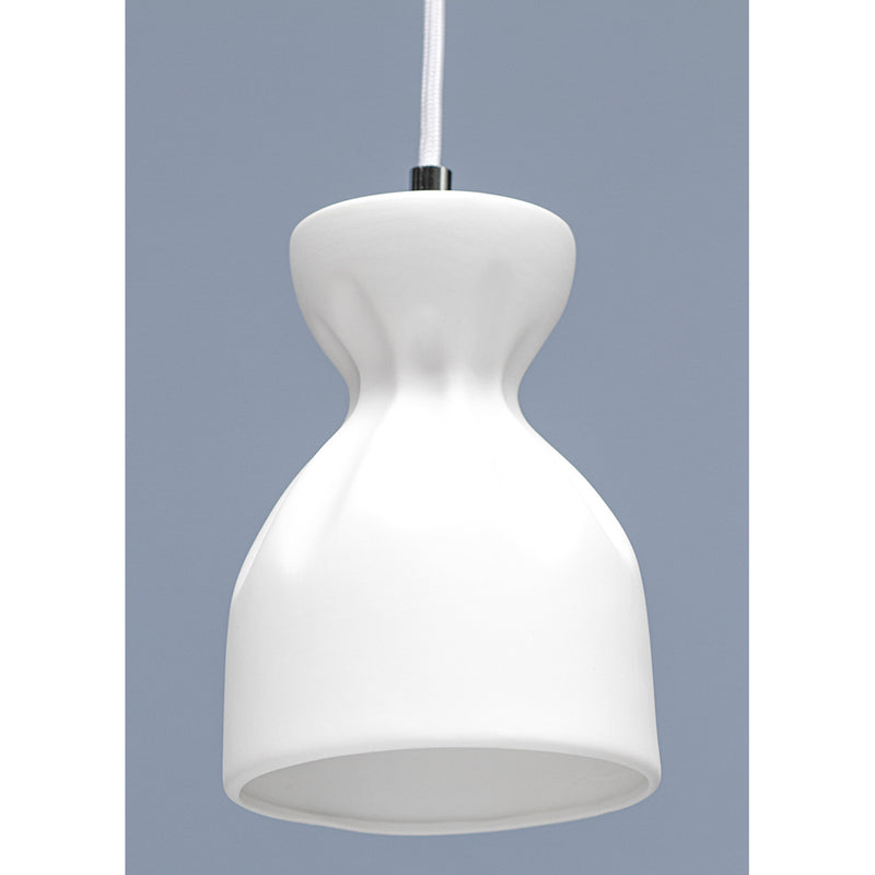 Noelle Hanging lamp 1xE14 Chrome/White