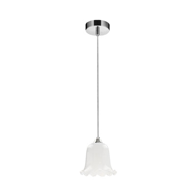 Floriana Pendant Lamp 1xE27 Max.60W Chrome/Transparent/White