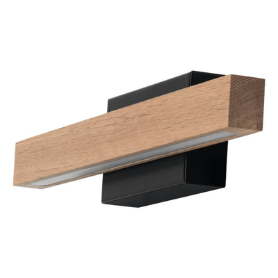 Aqua Viva Wall Lamp Incl. 1xLed 24V Integrated 6W Black/Oiled Oak IP44